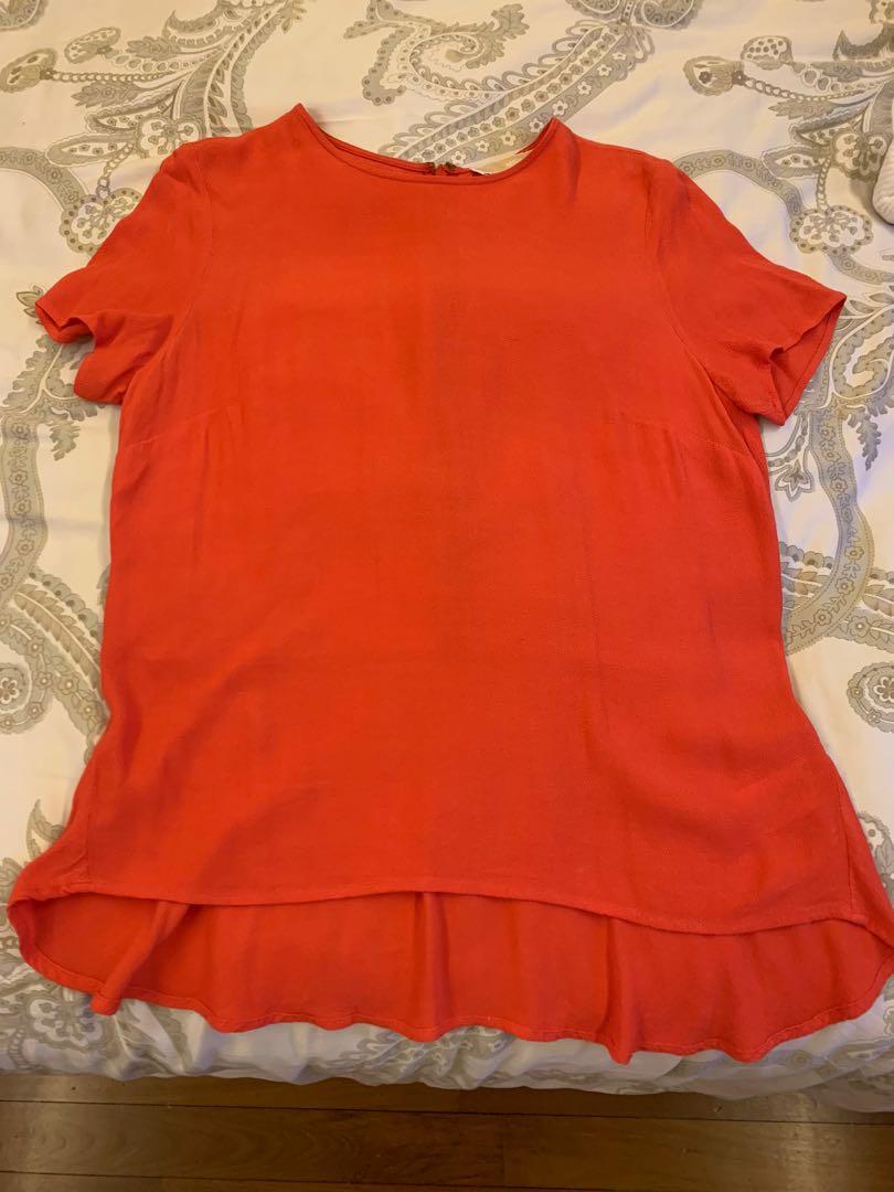 Michael kors red blouse Clearance