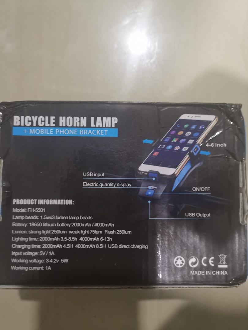 Bicycle horn lamp, Sports Equipment, Bicycles & Parts, Parts