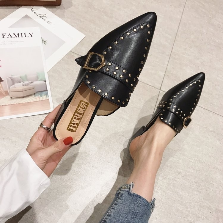 Studded slip on shoes clearance