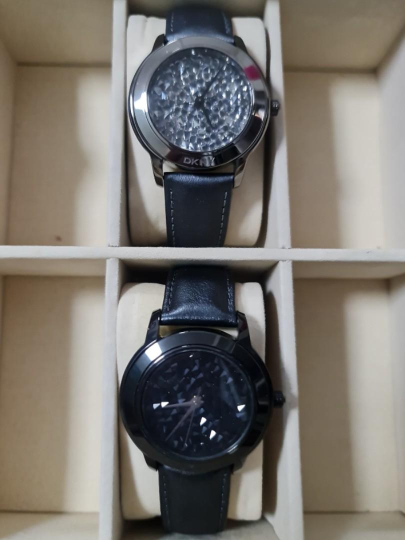 Brand New DKNY NY 8436 NY 8434 Crystal Leather Watch
