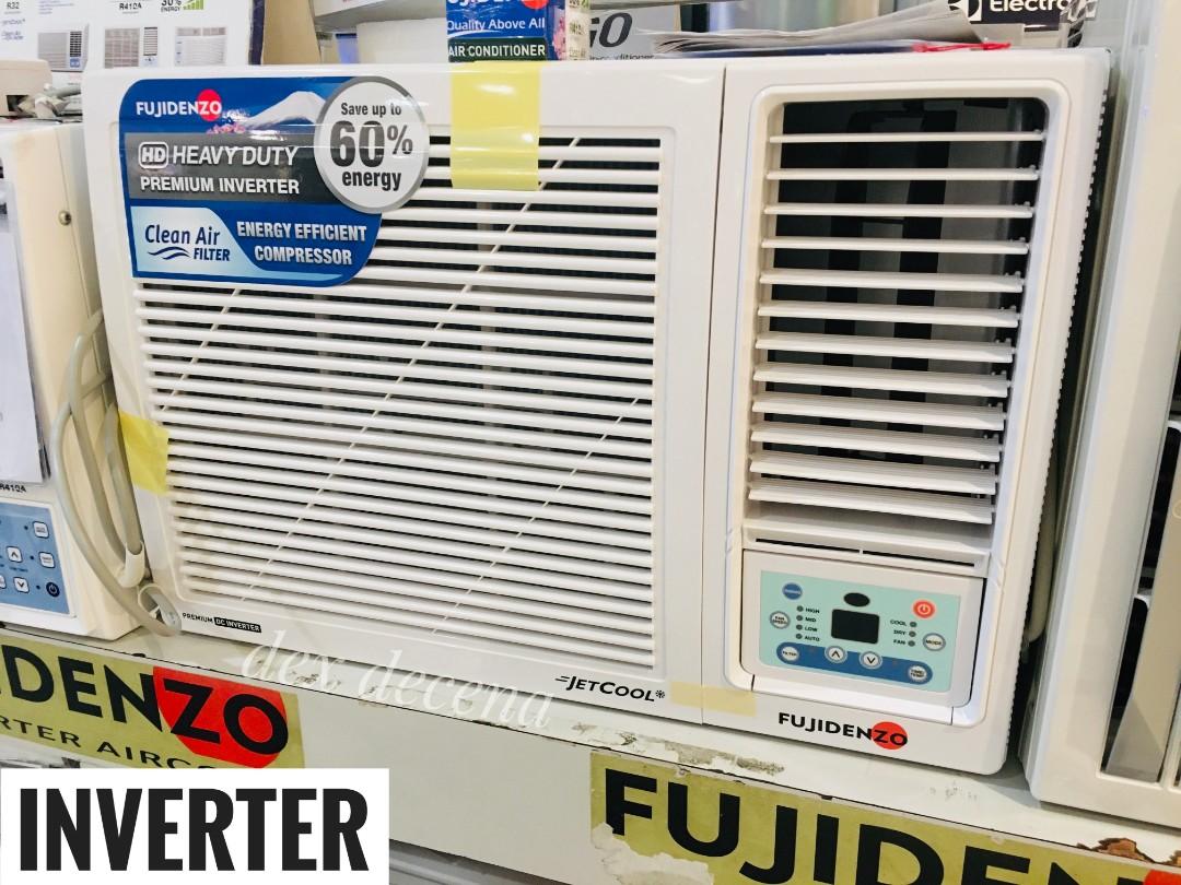 Brand New Fujidenzo Inverter Iwar90g 120g 180g 240g Window type Aircon, TV & Home Appliances