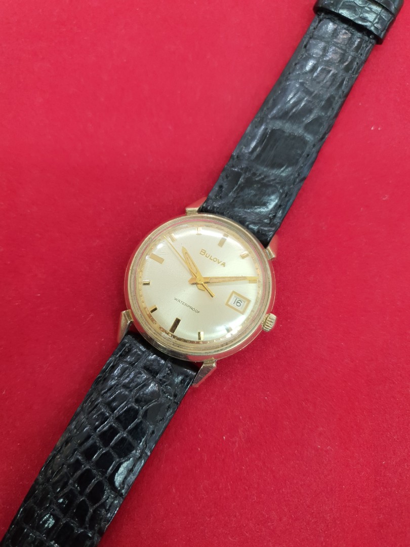 Bulova 10k RGP Bezel Day Automatic Vintage Watch oubjm-2206, Men's ...