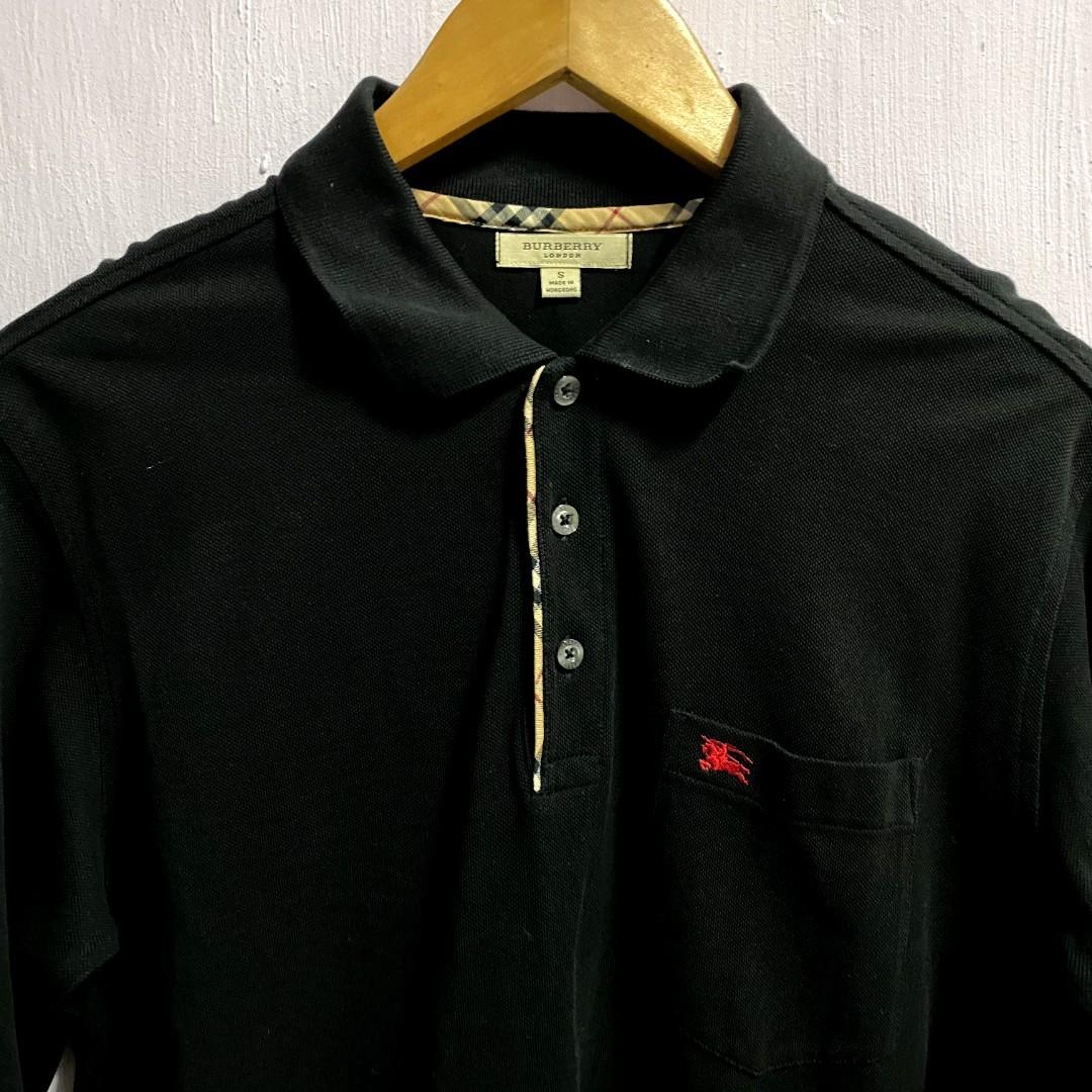 Burberry long sleeves polo shirt, Men's Fashion, Tops & Sets, Tshirts & Polo  Shirts on Carousell