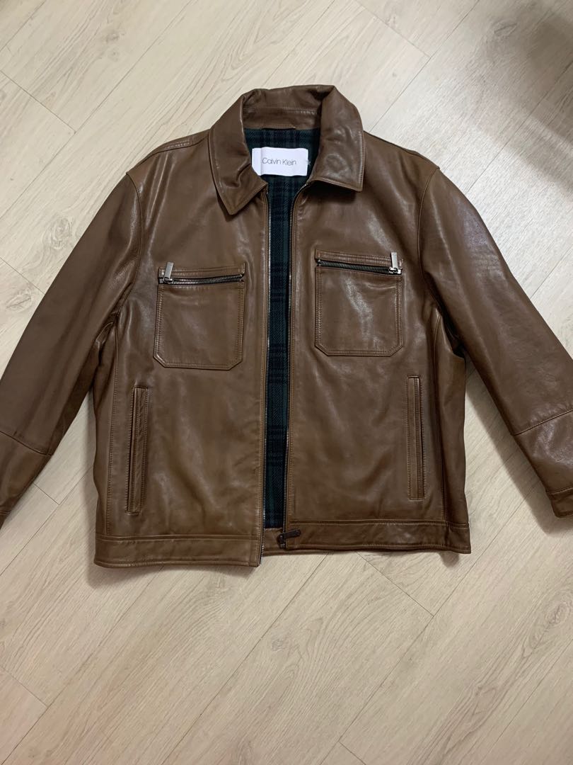 Calvin klein leather jacket, Men's Fashion, Coats, Jackets and Outerwear on  Carousell