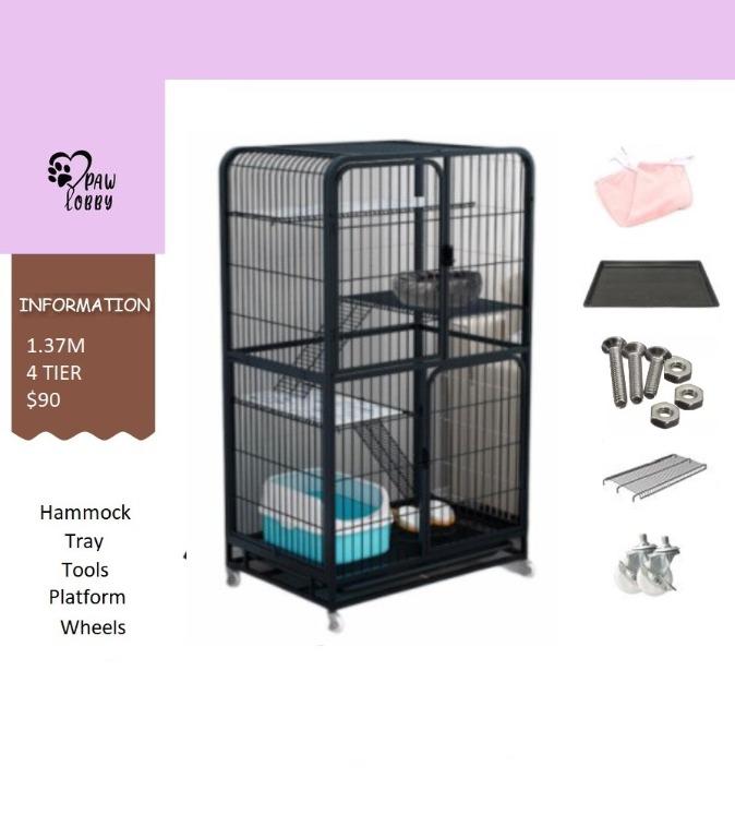 Cat Cage 3 Tier Pet Cage Non cat condo, food, litter carrier, Pet