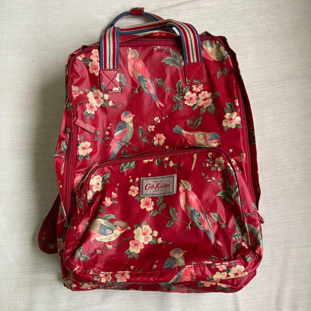 Cath Kidston red floral backpack