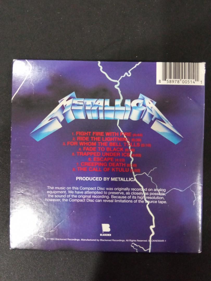 Ride The Lightning, Metallica CD