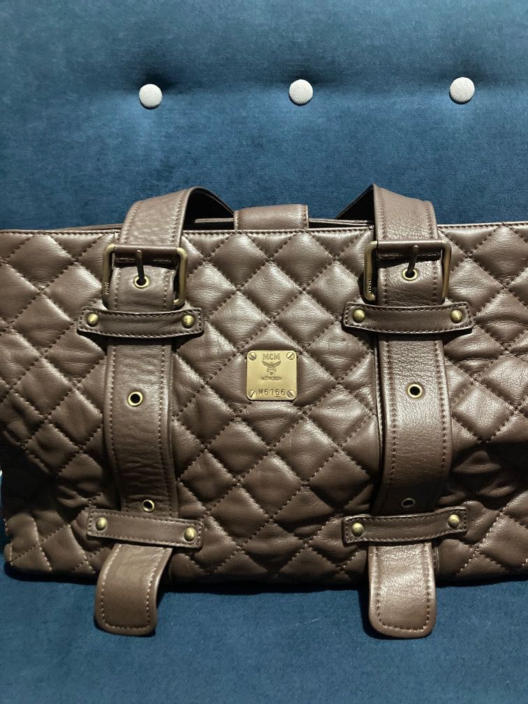 Chocolate mcm bag cheap