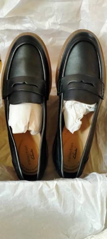 Clarks raise eletta leather womens moccasins sales