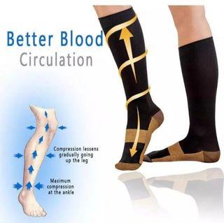 Copper compression socks to increase circulation and prevent cramps