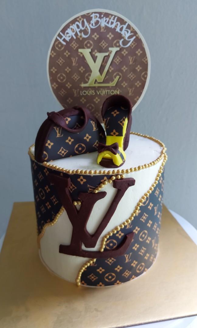 Gold Dripping Louis Vuitton Cake