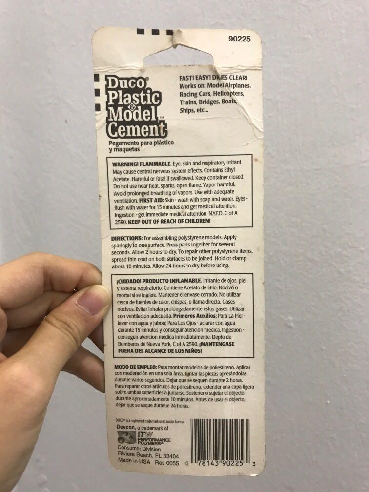 Duco Plastic & Model Cement 1/2 FL. oz. 15 ml # 90225 NEW