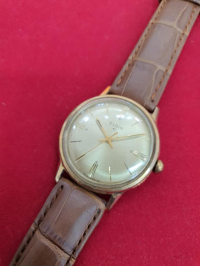 Elgin Gold Color Winding Vintage Watch oubjm 2195 Luxury Watches