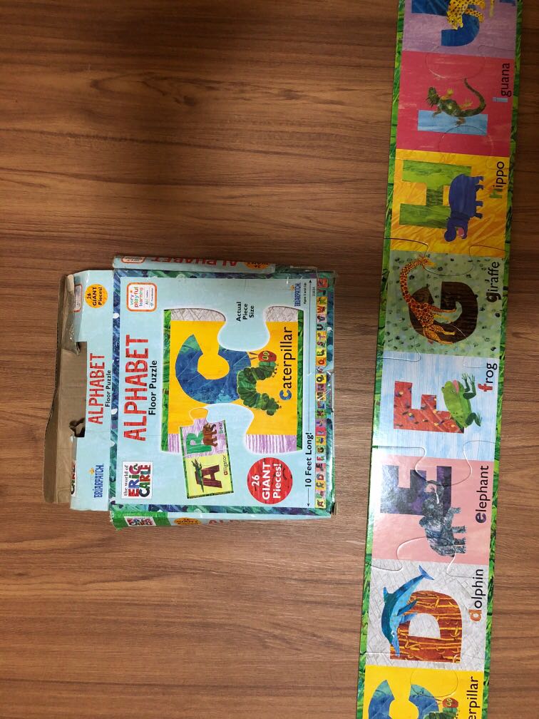 Eric Carle Alphabet Floor Puzzle 26 pieces, Hobbies & Toys, Toys