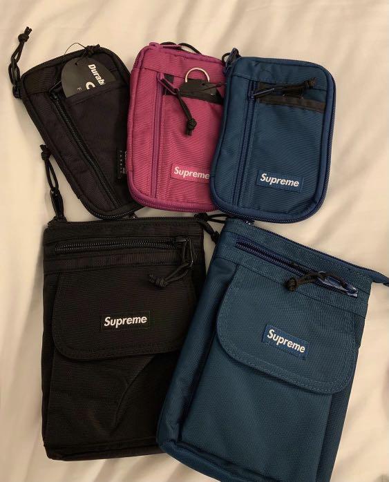 FW19 supreme small zip pouch 銀包, 名牌, 手袋及銀包- Carousell