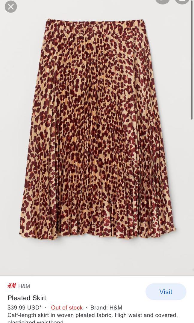 H and m leopard skirt store