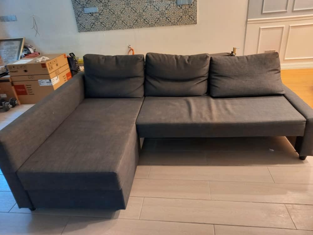 IKEA sofa, chaise lounge, n double bed, Furniture & Home Living