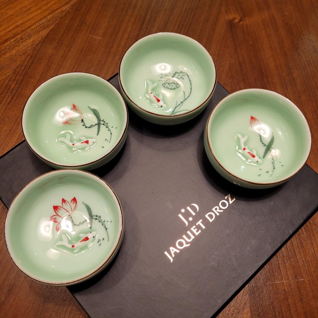 JD koi fish tea cup set, Furniture & Home Living, Kitchenware
