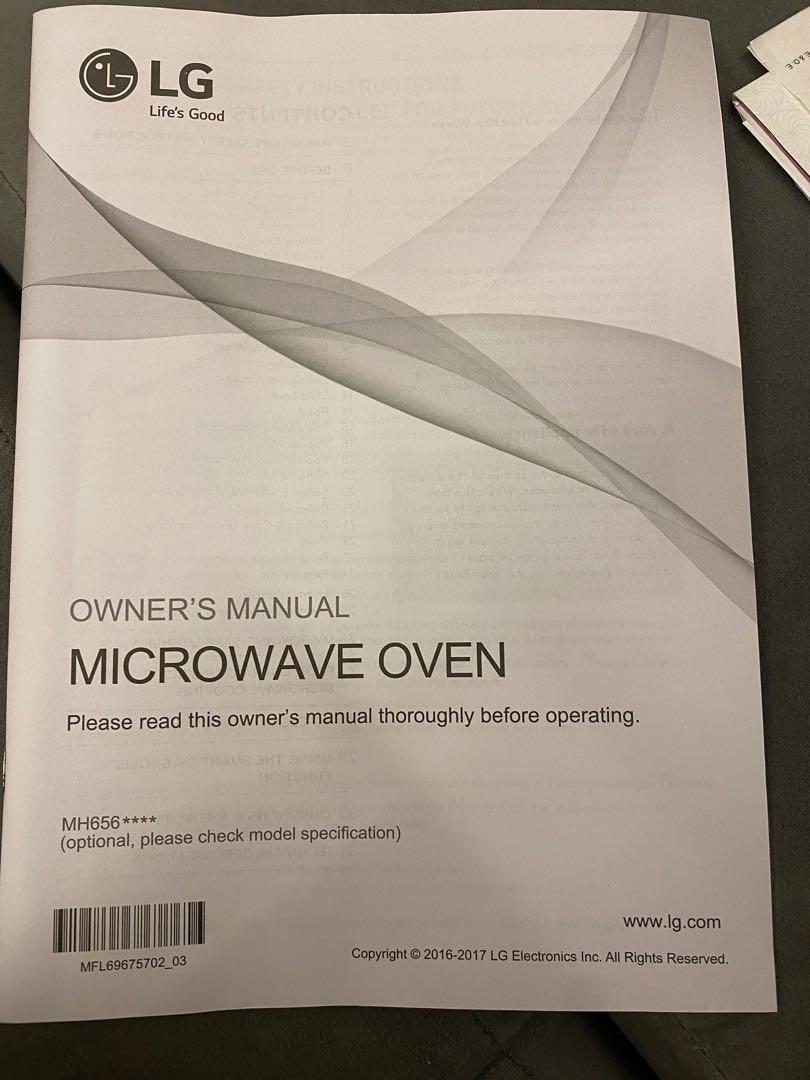 LG Microwave Smart Inverter Oven, TV & Home Appliances, Kitchen