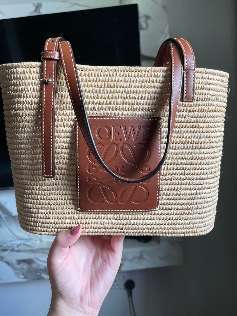 Loewe raffia sales bag small