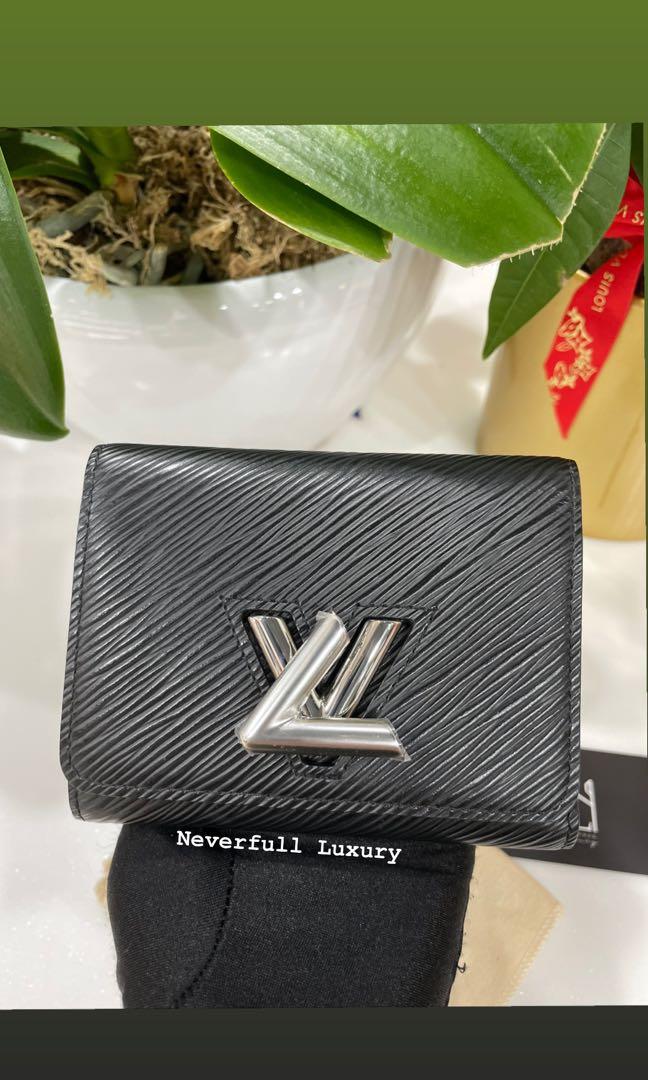 Louis Vuitton Twist Compact Wallet Epi Noir Leather, Luxury, Bags & Wallets  On Carousell