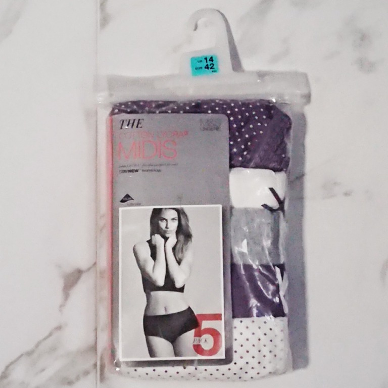 Marks & Spencer ( M & S Lingerie ) Pack of 5 Cotton Lycra Midis