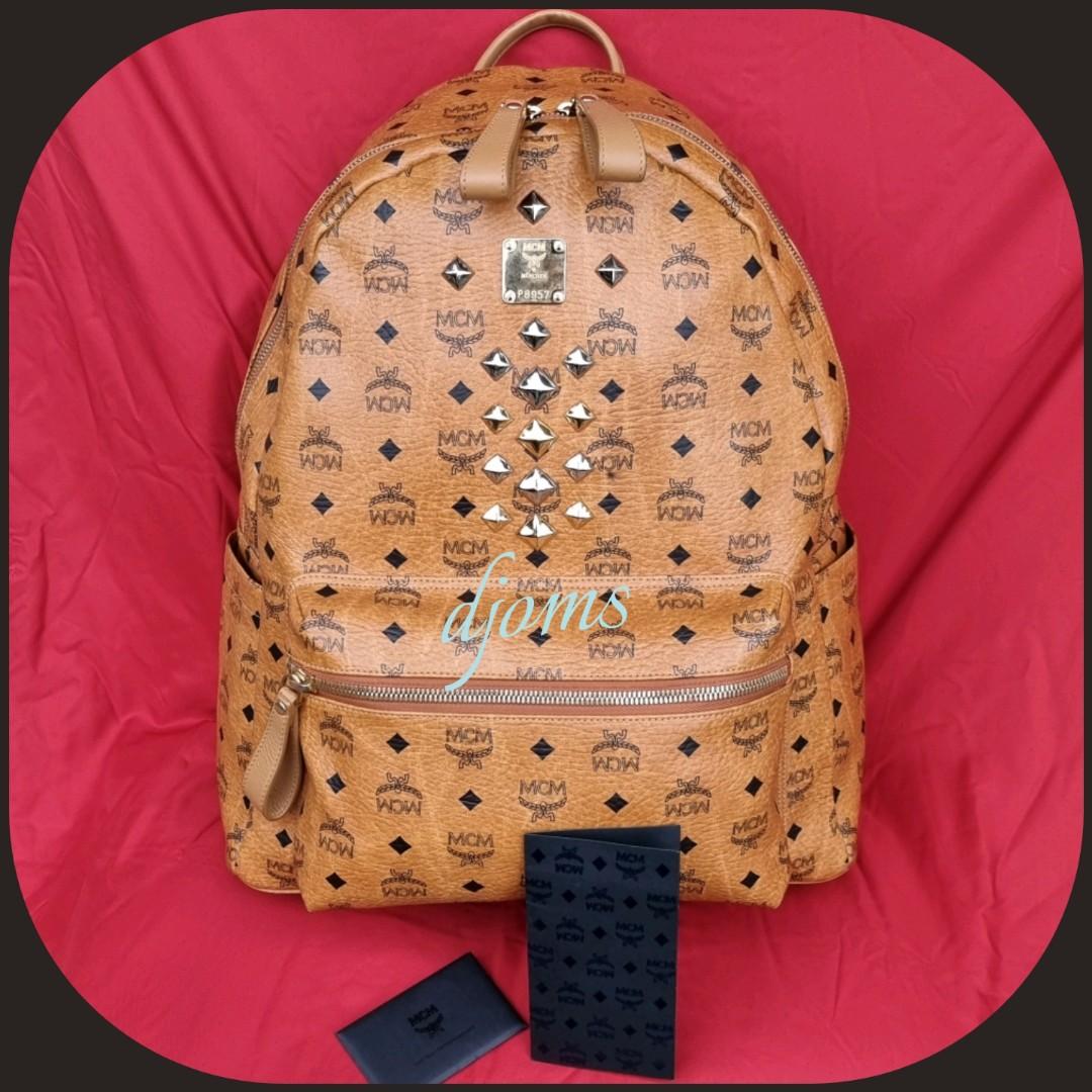 Large Stark Backpack in Visetos Cognac