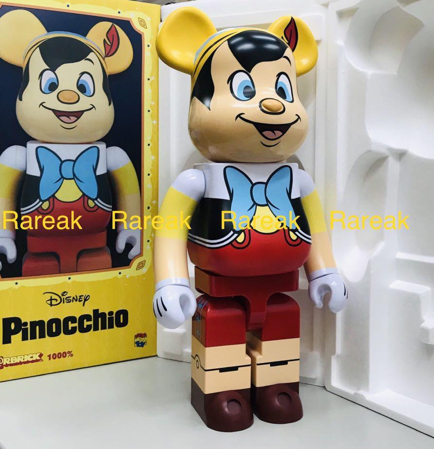 Medicom Bearbrick 2021 Pinocchio 小木偶 1000% 木偶奇遇記 be@rbrick
