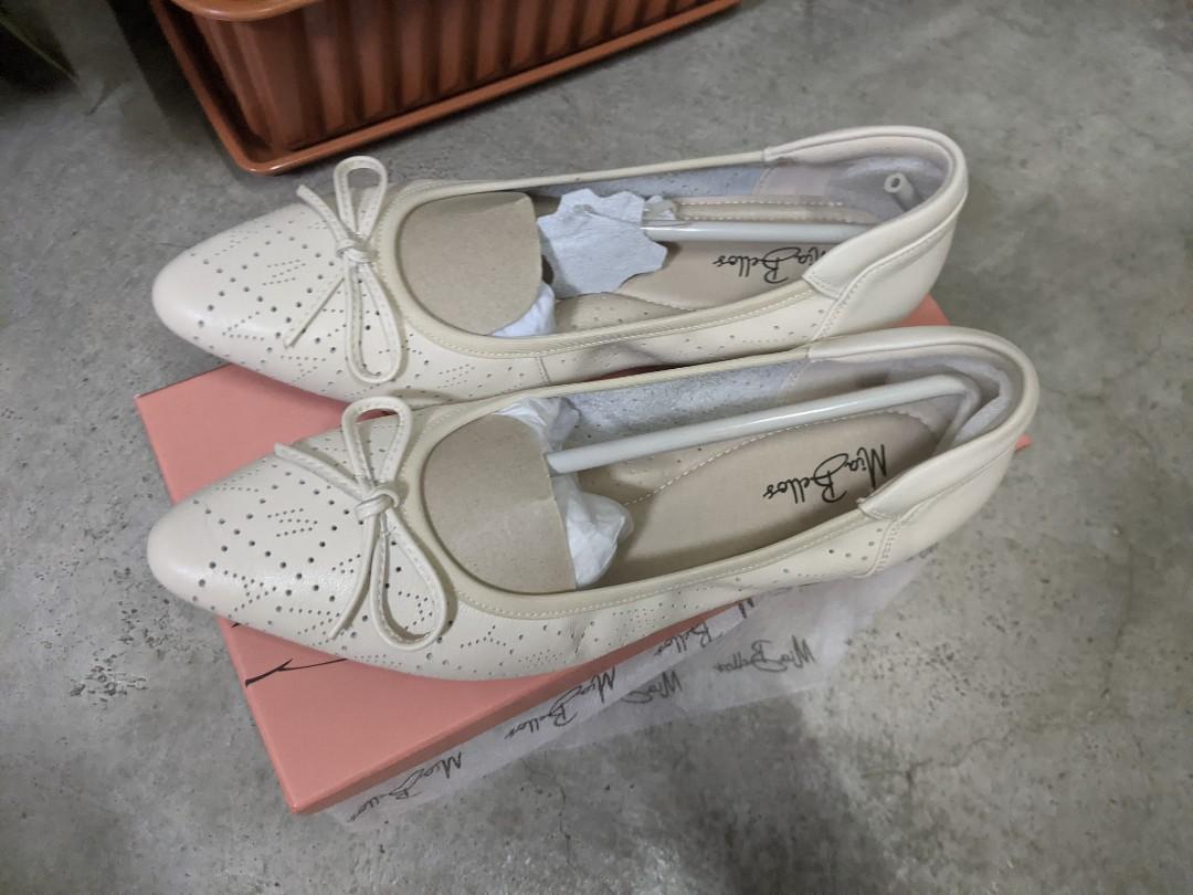 White discount lace flats