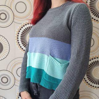 MULTICOLOURED KNITTED PULLOVER