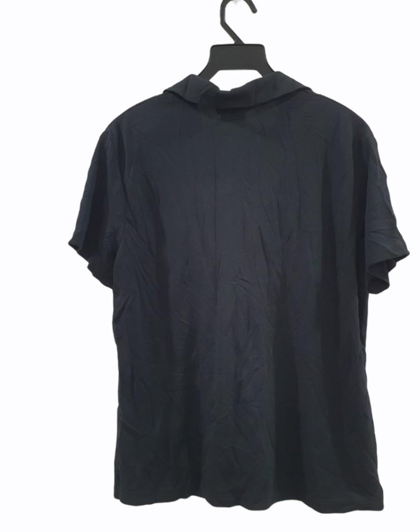 1XL TA633 RP 58 Bnwt Made in USA Talbots Black ladies tops shirt