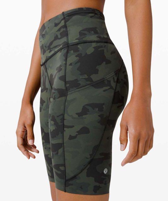 Pending NWT Lululemon Fast and Free 10 Short Incognito Camo Green Women s Fashion Activewear on Carousell