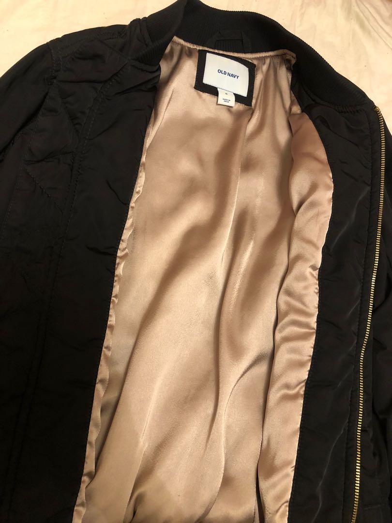 old navy black bomber jacket
