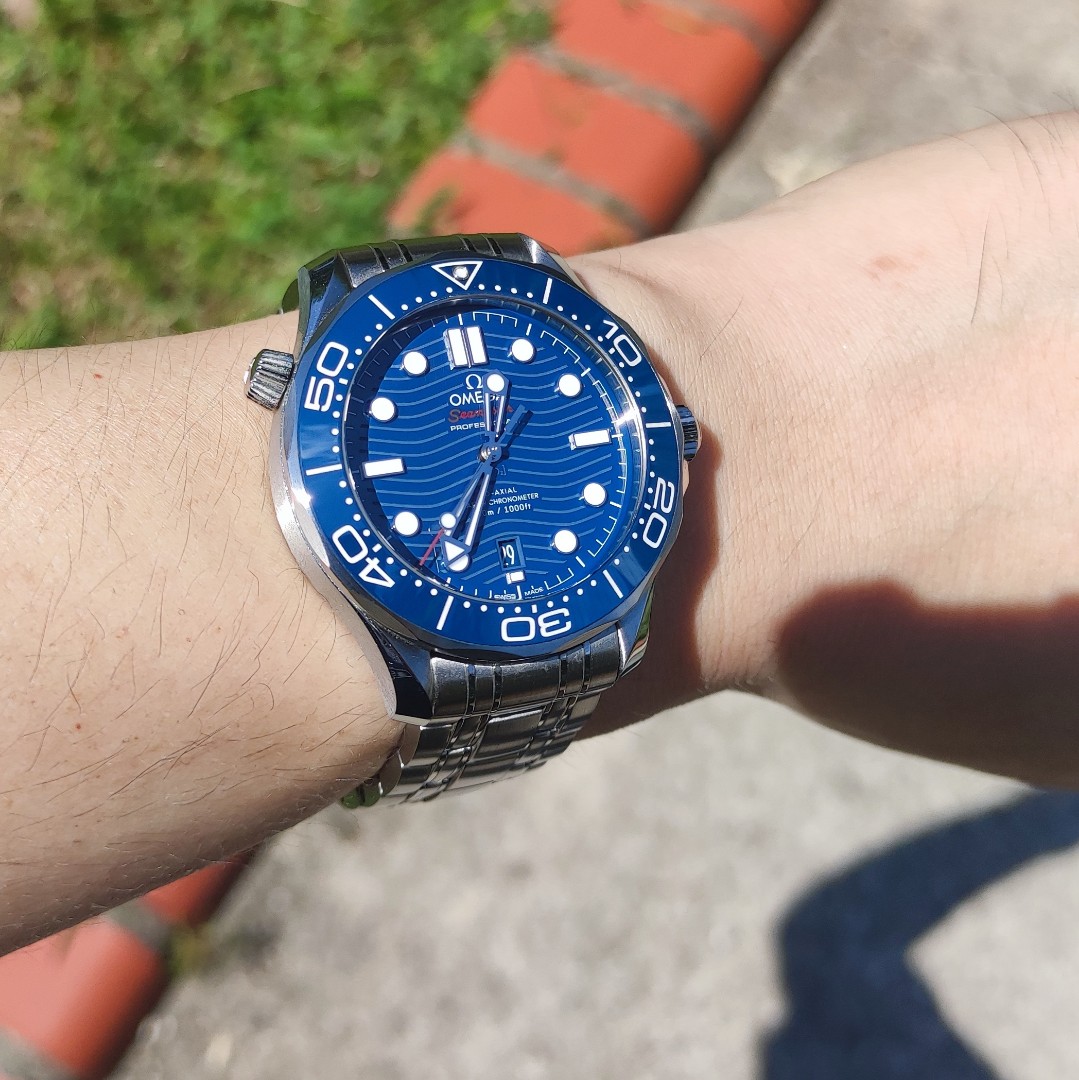Omega diver 300 blue sales