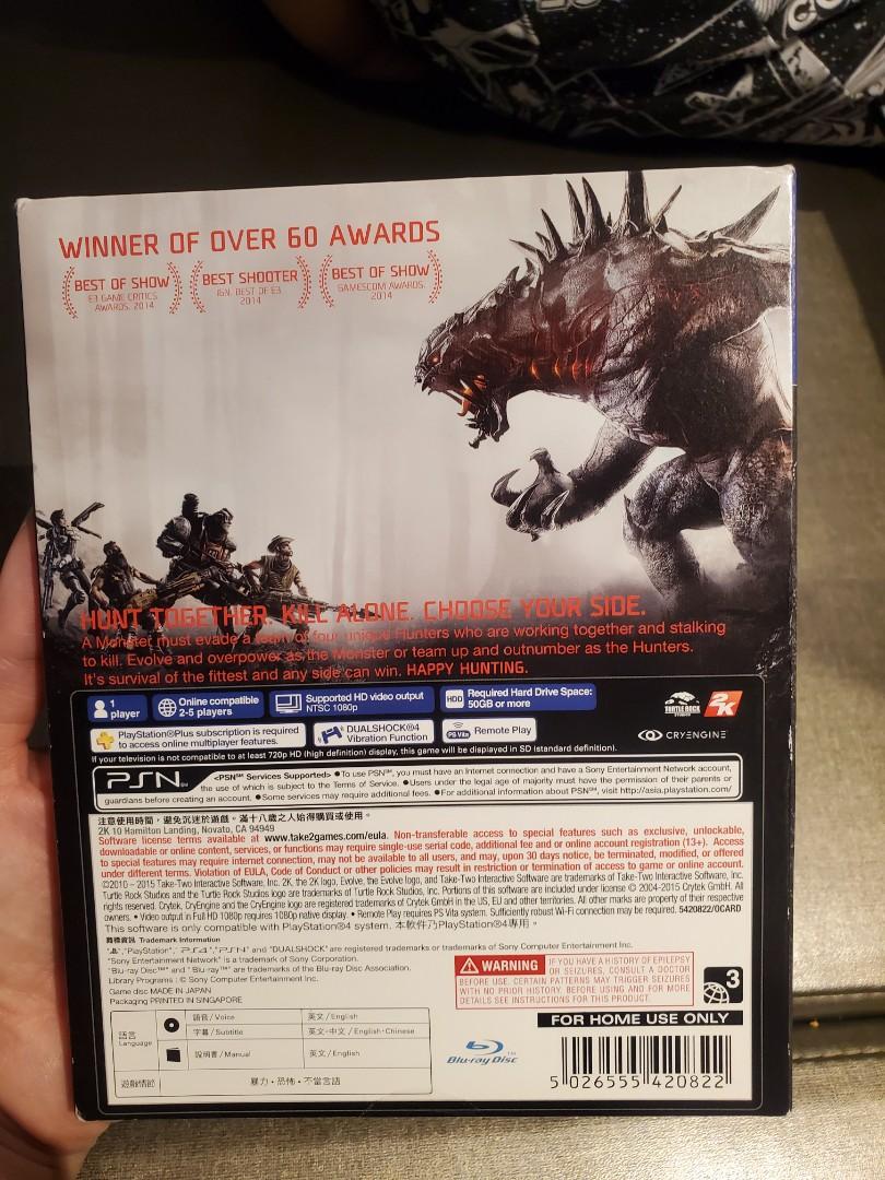 Ps4 EVOLVE （分類：PlayStation）位於 Hong Kong。 由 favfv 提交（商品編號 1090942305，圖片 2）。簡介： 。