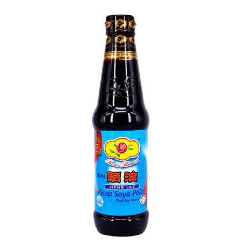 Ready Stock In Sg Rose Brand Dark Soy Sauce From Heng Lee Big 槟城 恒利 玫瑰牌 特级黑酱 天然晒油 大 Food Drinks Spice Seasoning On Carousell