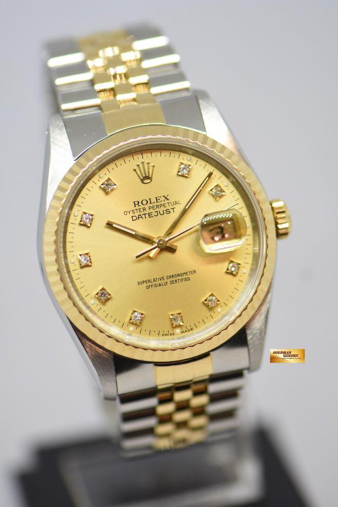 Rolex oyster perpetual datejust gold diamonds shop