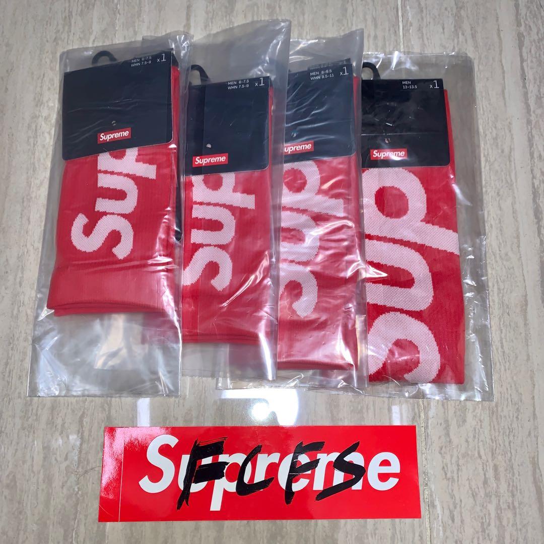 Supreme x Nike Lightweight Crew Socks 襪, 男裝, 手錶及配件, 襪