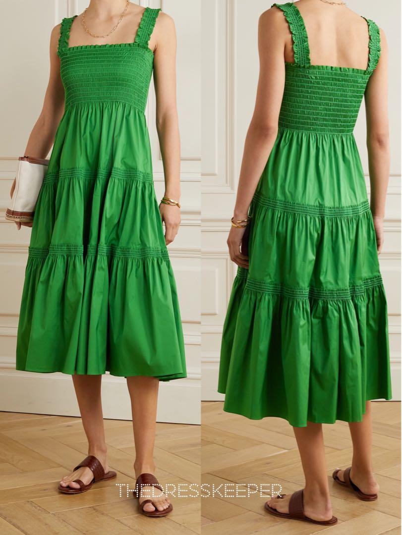 Tory Burch Tiered Shirred Midi Dress, Women's Fashion, Dresses & Sets,  Dresses on Carousell