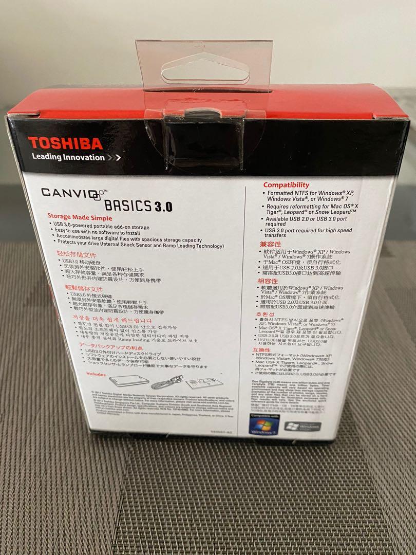 Toshiba Canvio Basics 3 0 500 Gb Computers Tech Parts Accessories Networking On Carousell