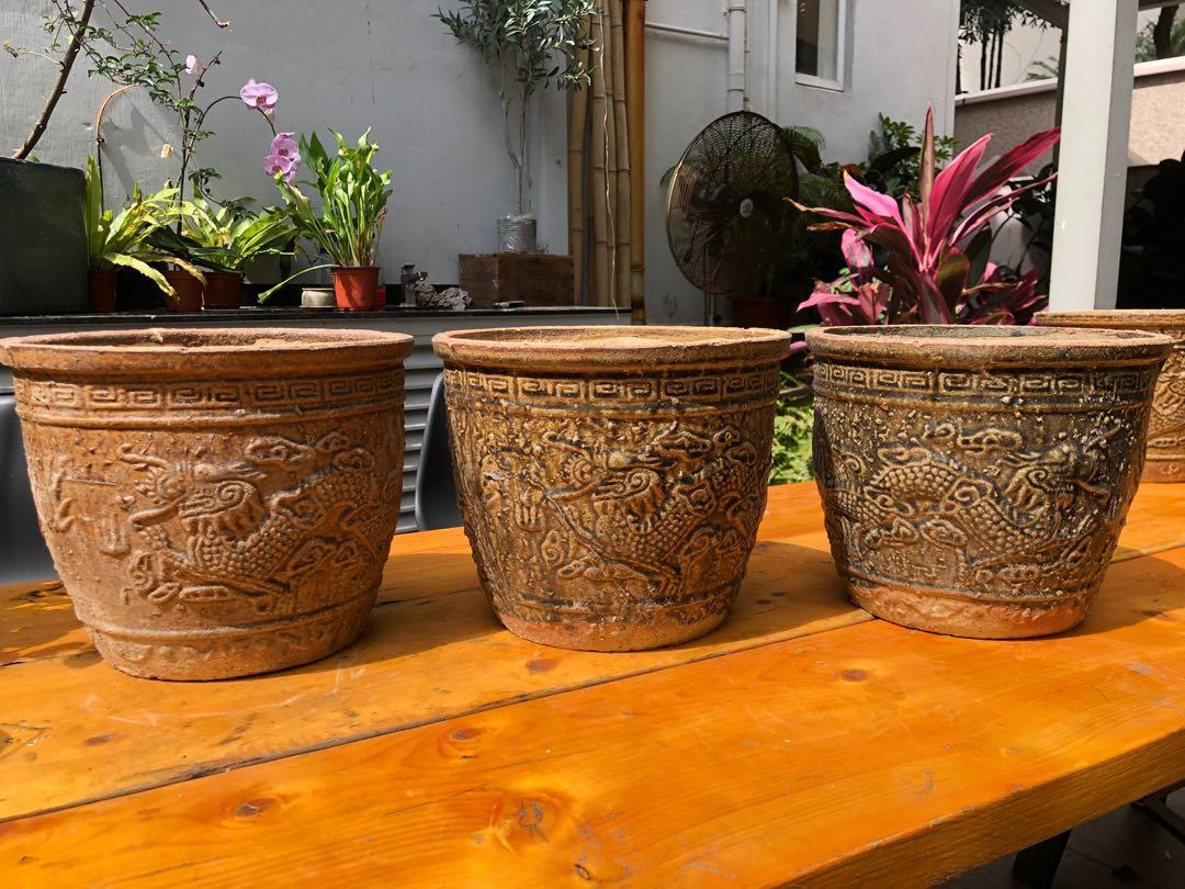 Traditional Hk Pots X3 傢俬 家居 Gardening Plants Carousell
