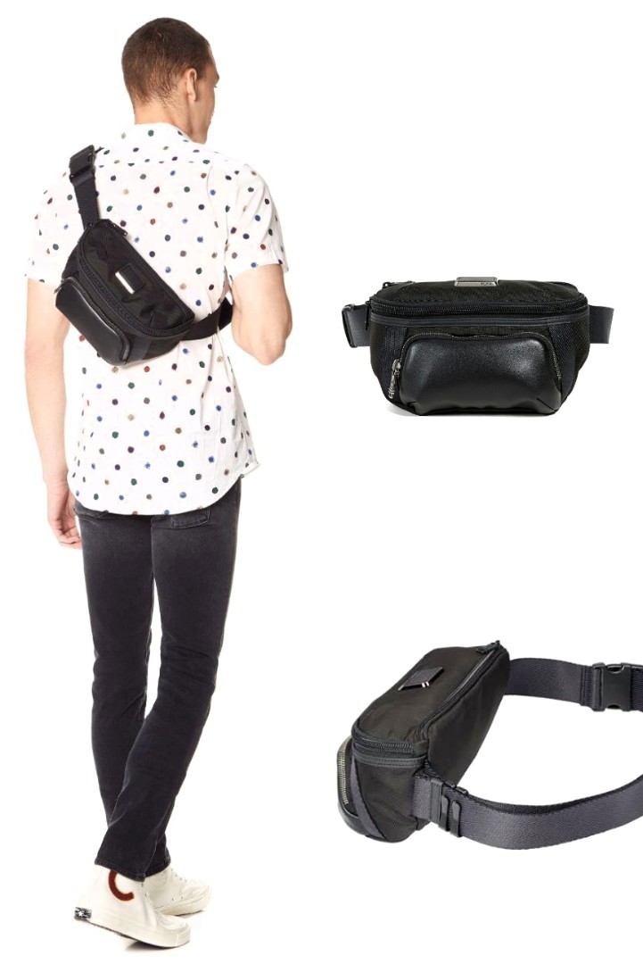 TUMI Alpha Bravo Columbus Utility Waist Bag Black 27 x 7 x 15cm
