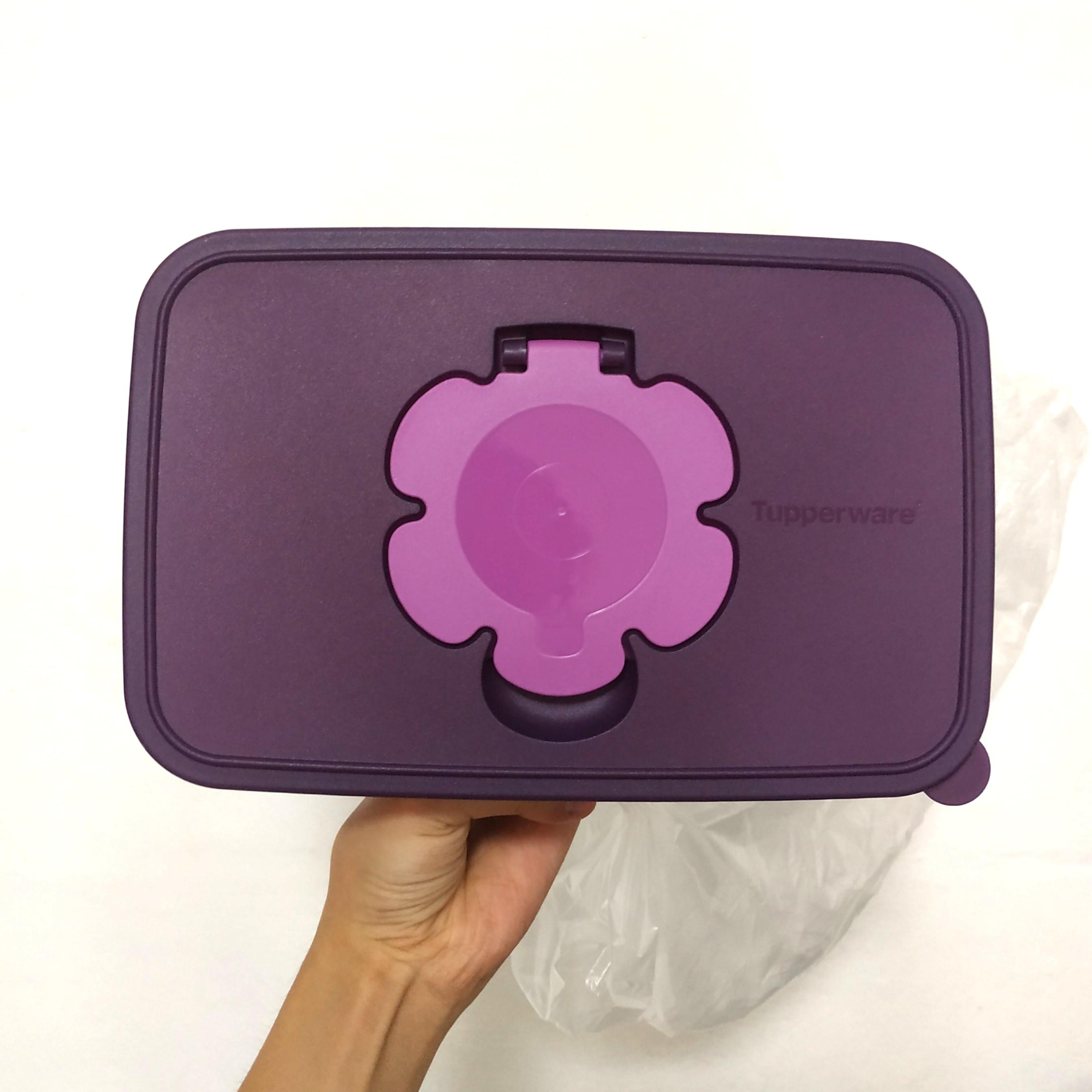 Tupperware 1.5L Baby Wipes Tissue Box Rectangular Container Dispenser