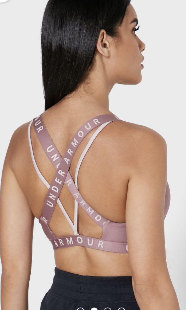 Women's ua wordmark strappy sports bralette bra Clearance