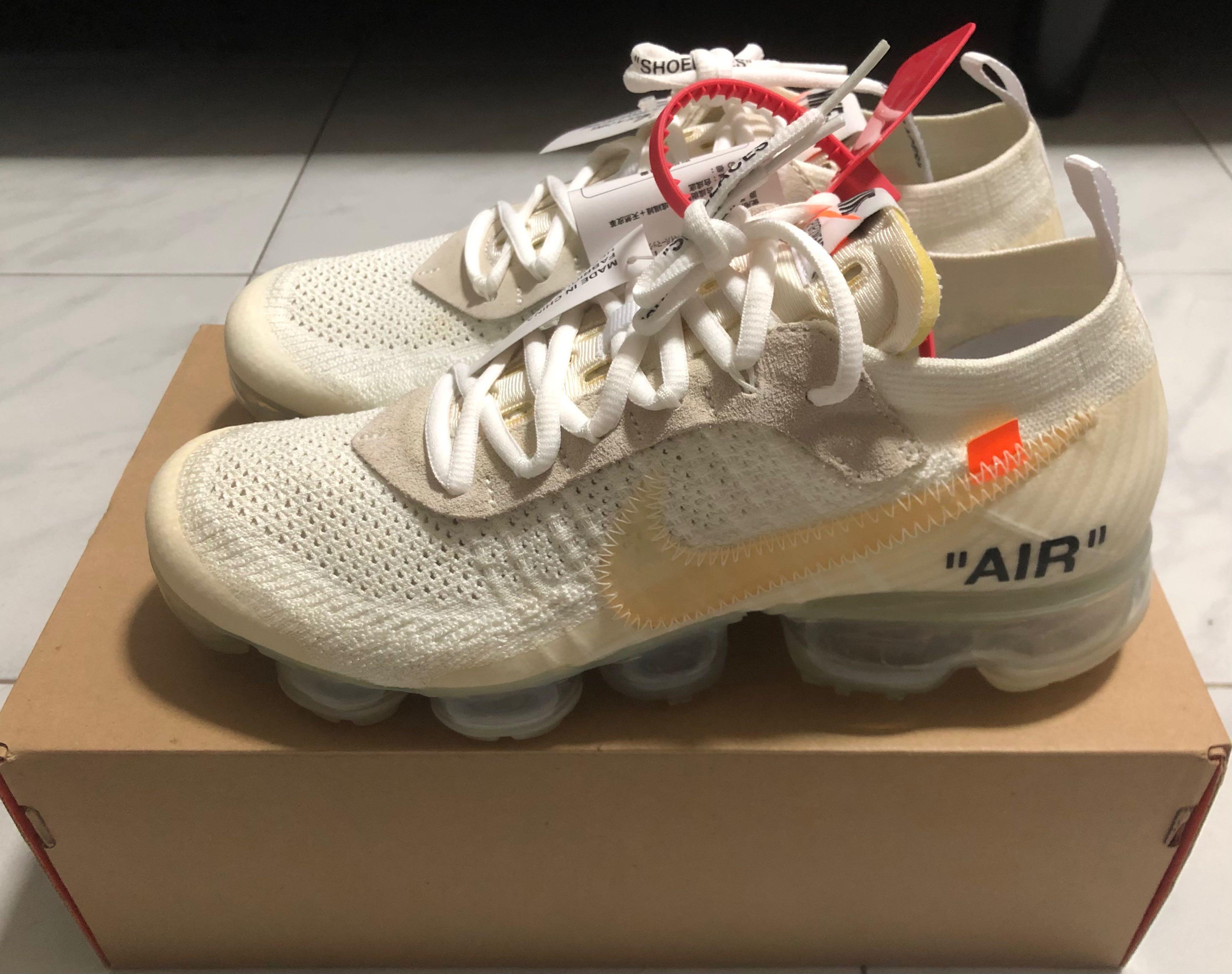 US9] Off White Vapormax White, Men's Fashion, Footwear, Sneakers