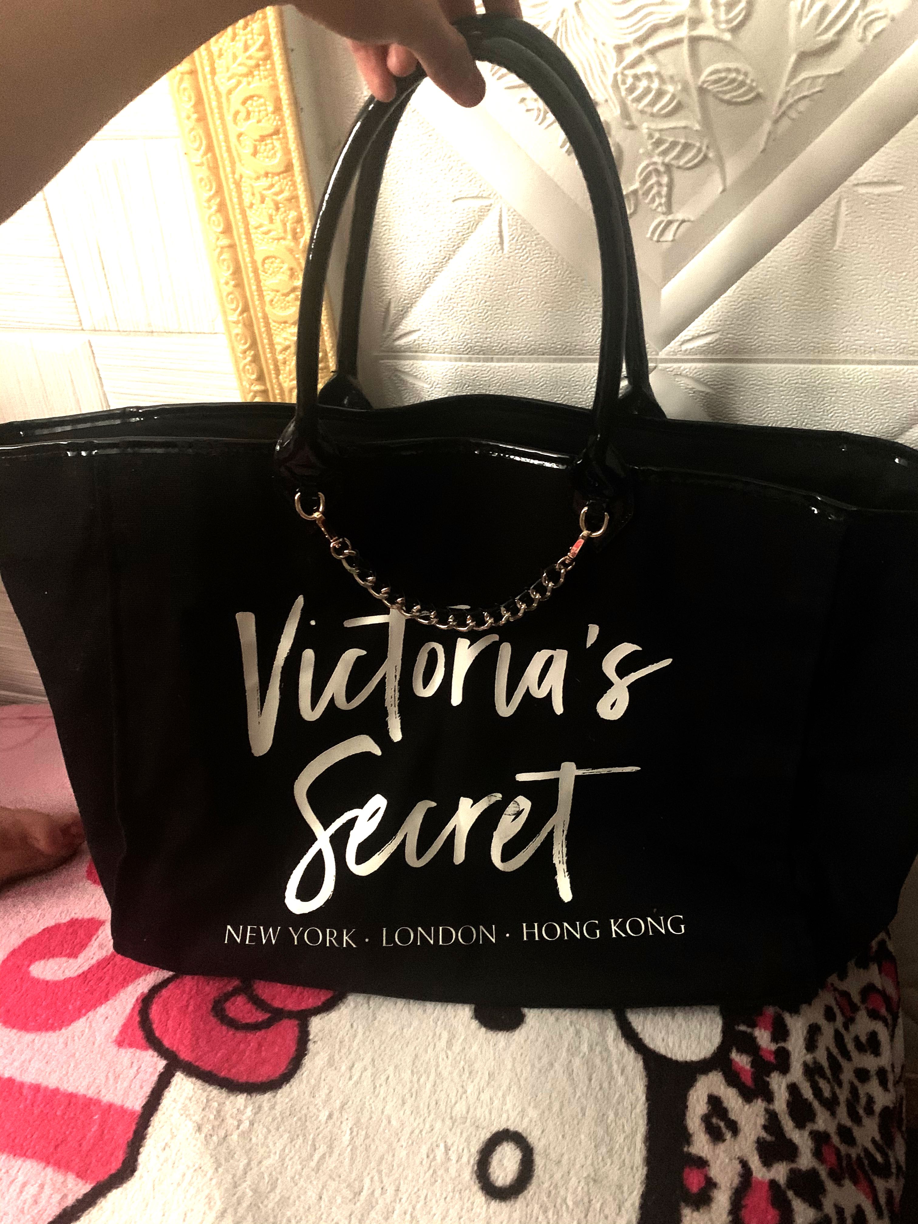 Shop Victorias Secret Tote Canvas White Gold – Luggage Factory