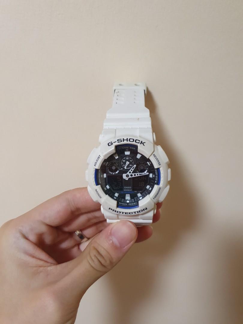 White g shock hot sale digital watch