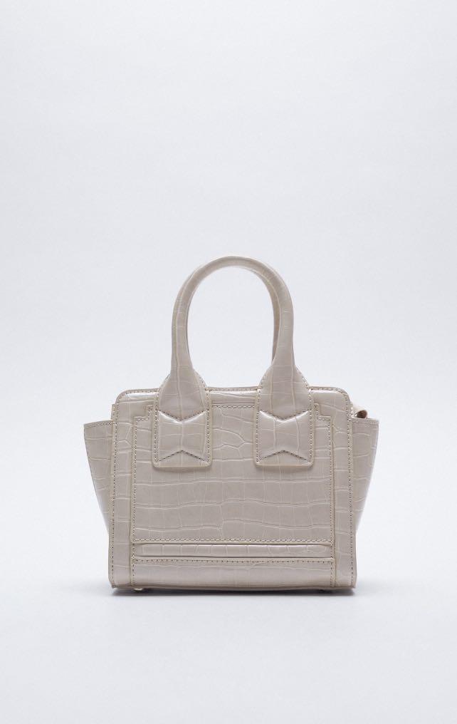 Zara animal print cheap mini city bag