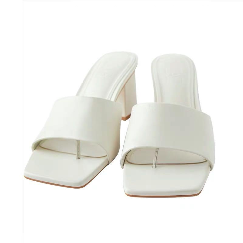 Zara white block heel sandals Clearance