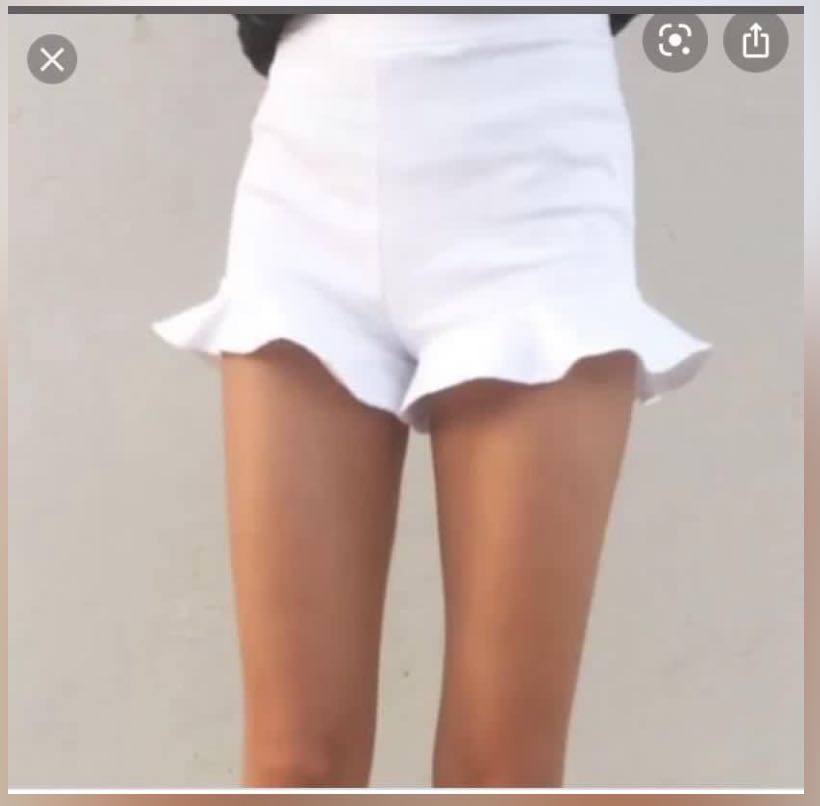 Zara white frill shorts Clearance